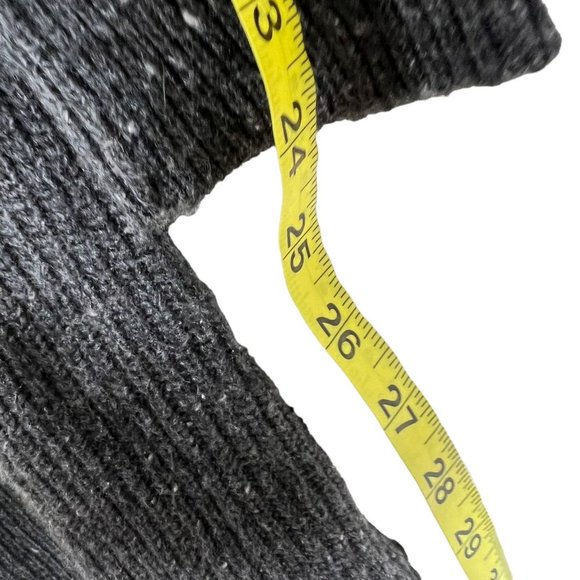 Madewell Dark Grey Knit Long Sleeve Sweater Knee Length Dress Medium - Picture 5 of 8